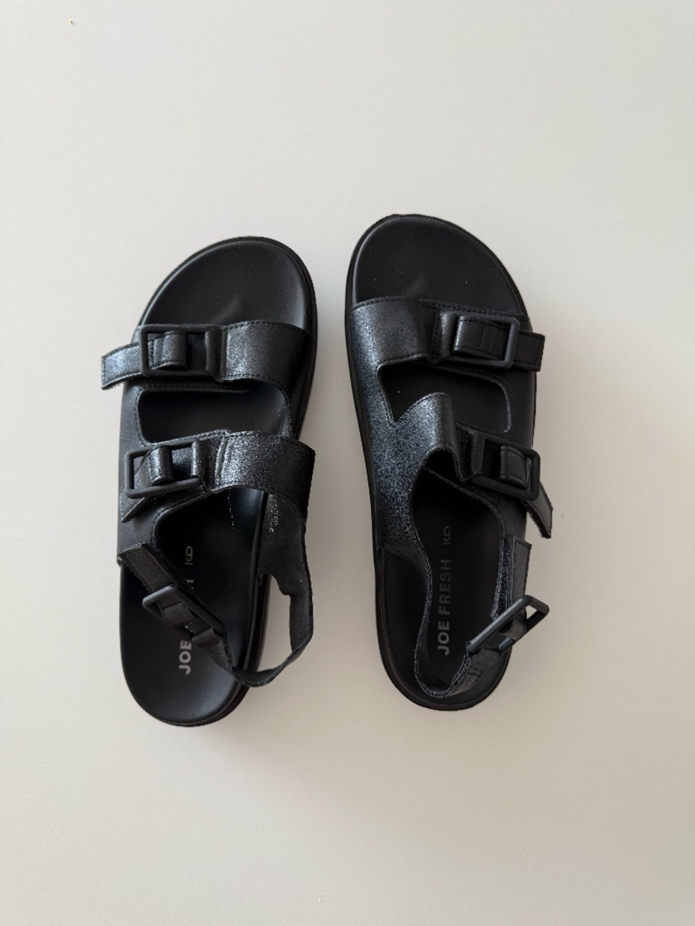 Joe Fresh | Double Buckle Slingback Sandals | Black